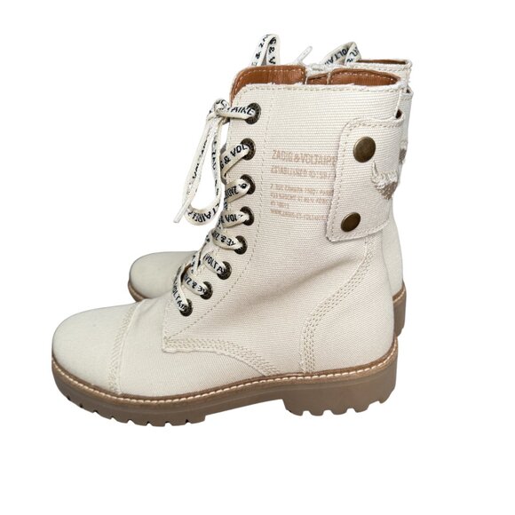 Zadig & Voltaire Joe Canvas Boot, Flash New in Box - Picture 9 of 15